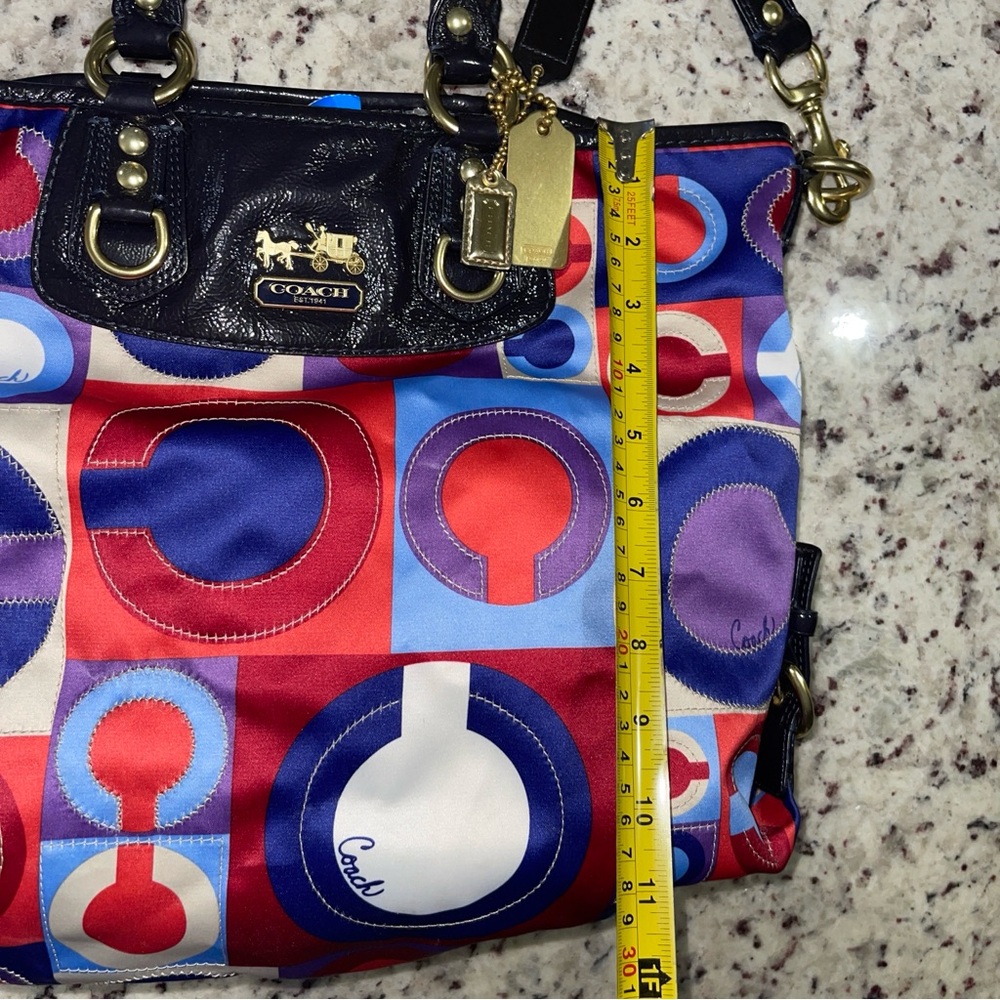 Coach Limited Edition Madison Op Art Julianne Bag Tote Handbag Purse 13253 🔥🔥🔥 - Picture 10 of 16
